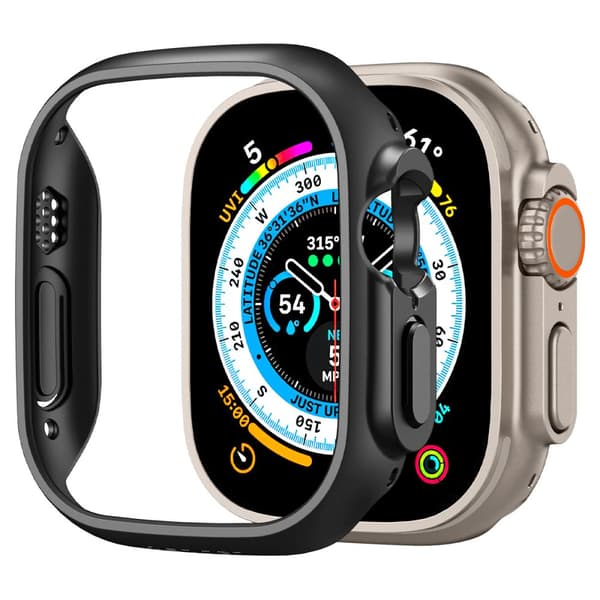 Spigen Thin Fit – kotelo Apple Watch Ultralle 49 mm (musta)