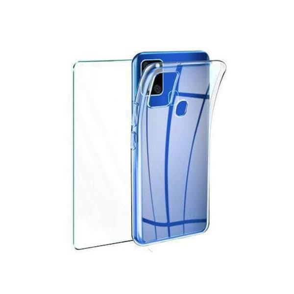 Skydd av härdat glas + silikonfodral Samsung Galaxy A21s