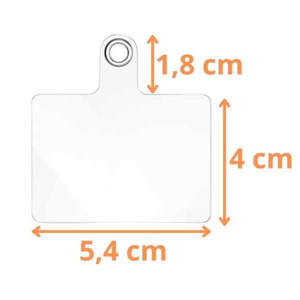 Cordon för universell justerbar mobiltelefonhalsrem Svart Transparent rem Phonillico®