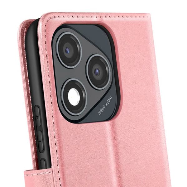 Fjällblommiga fjärilsetui för Honor 400 Lite plånbok med rosa handledsrem