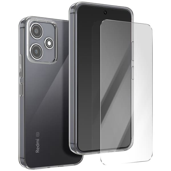 Skyddspaket för Xiaomi Redmi 12 5G TPU-skal och 7H härdat glas Moxie Transparent