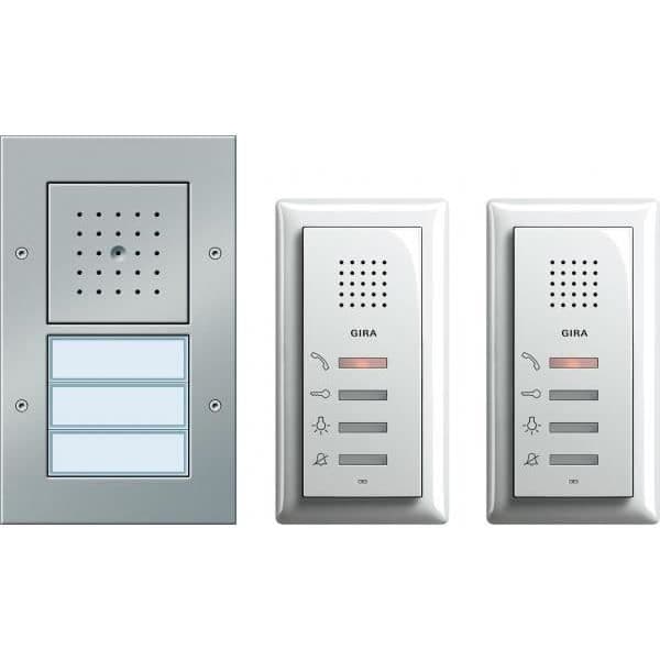 Package Audio - Gira - Zweifamilienhaus - Türstation 3fach - Steuergerät Audio - Wohnungsstation AP