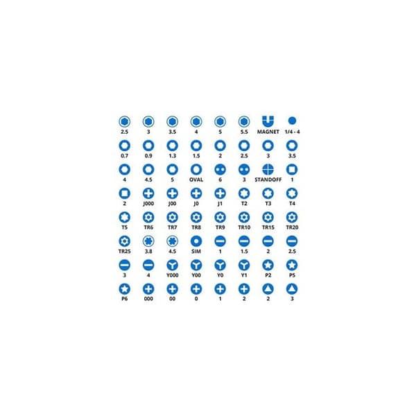 Skruvmejselbitskitet - iFixit - 64 bits - Hög densitet skum - Gummi - Ergonomisk