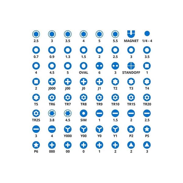 Skruvmejselbitskitet - iFixit - 64 bits - Hög densitet skum - Gummi - Ergonomisk
