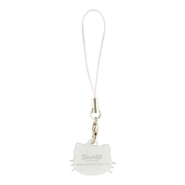 Telefonprydnad - Hello Kitty telefonrem med charm - Kitty huvud - Prydnad för telefon (rosa)