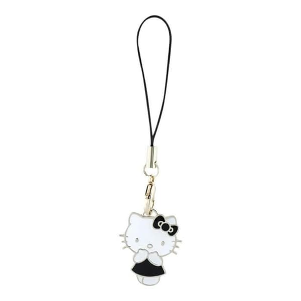 Hallå Kitty Breloque för telefonrem Kitty Cute - Pendentiv för telefon (svart)