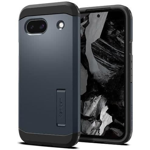 Coque - SPIGEN - Tough Armor - Kompatibel med Google Pixel 8a - Metallgrå - Stötabsorberande