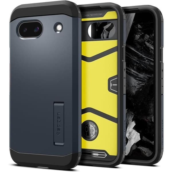 Coque - SPIGEN - Tough Armor - Kompatibel med Google Pixel 8a - Metallgrå - Stötabsorberande