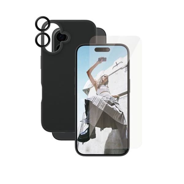 Coque iPhone 16 + Härdat Glas + Kameraglas - Panzer Glass