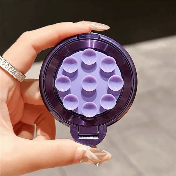 Magnetisk Mobil Sugkopp Ringhållare Kickstand Bilfäste - Mörklila