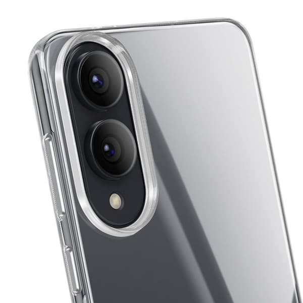 Coque i silikon för Samsung S25 Edge och transparent härdat glas med repbeständighet