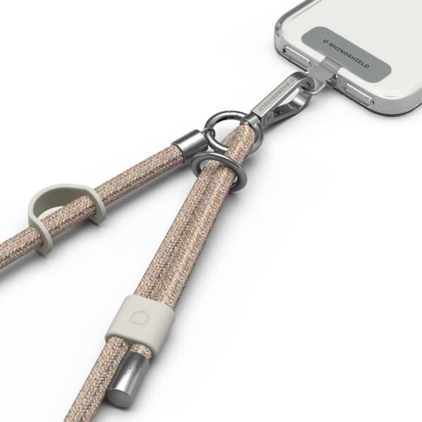 Justerbar Polyester Phone Lanyard med Flätat Design i Guld från Rhinoshield