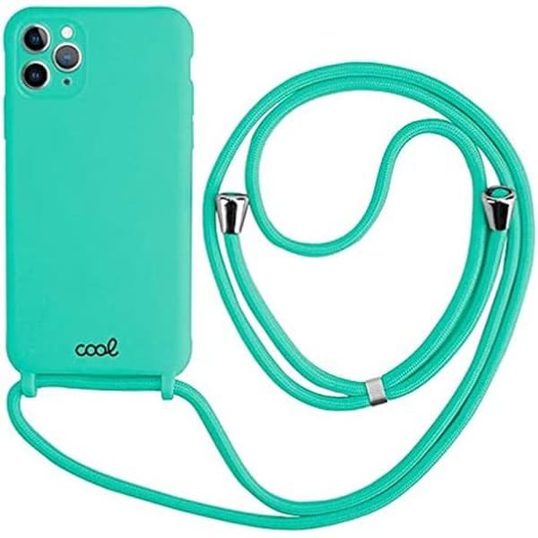 Casedesign med snodd för iPhone 11 Pro Max - Cool - Mint - TPU - Slät snodd - Grön färg