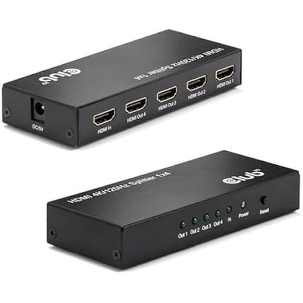 HDMI-switch - CLUB 3D - 4x HDMI - Upplösning 3840x2160p - Kompatibel med Full 3D - HDCP 1.4 och 2.2