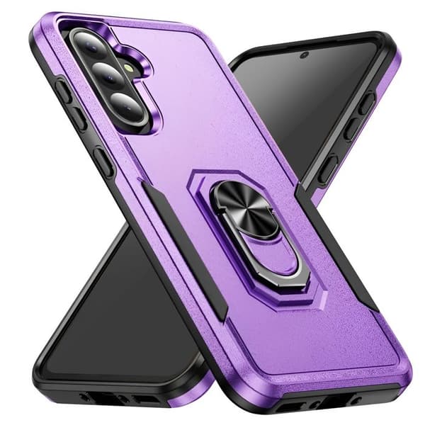 Stötsäker skal för Samsung Galaxy A56 med ringstöd Lila