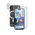 Miniatyrbild 1 av 6: Skyddspaket för Apple iPhone 16 Serie Flagship 3-i-1 Panzer Glass Transparent