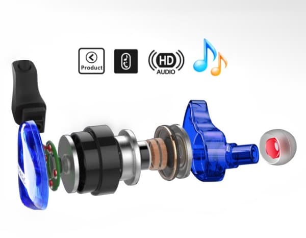 JXV In-ear Hörlurar med Mic In-lineControl (Earphone)