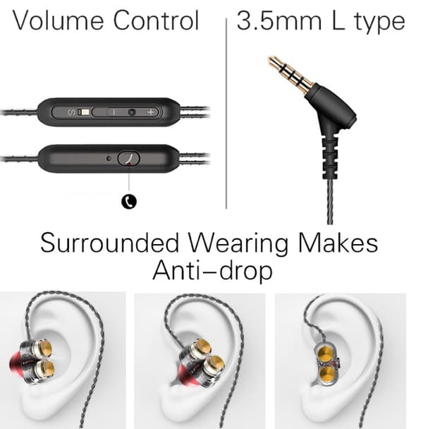 LANGSDOM Dubbla Högtalare In-ear