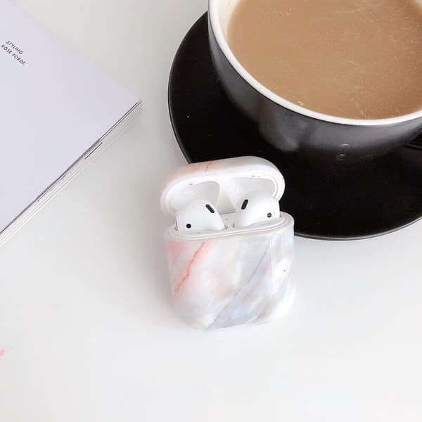 Beskyttelse for Airpods-deksler i rosa og grått