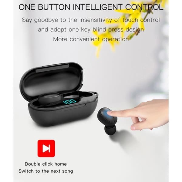 H6 True Wireless Bluetooth 5.0 Headset med ladeboks