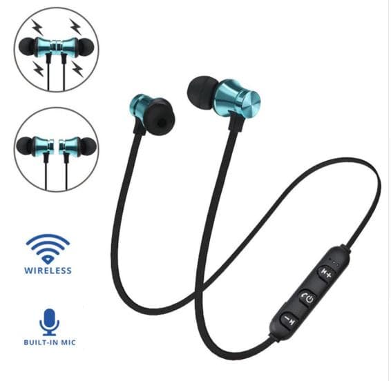 Bluetooth hörlurar svart Blå