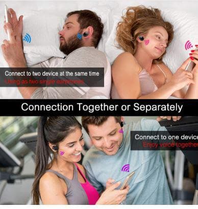 Bluetooth 5,0 lång tids hörlurar
