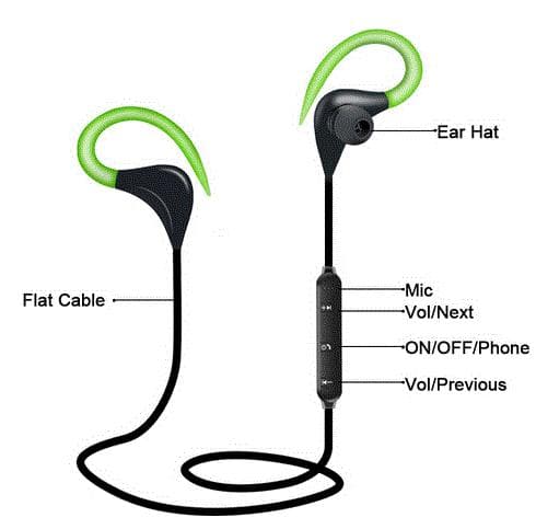 bluetooth hörlurar röd