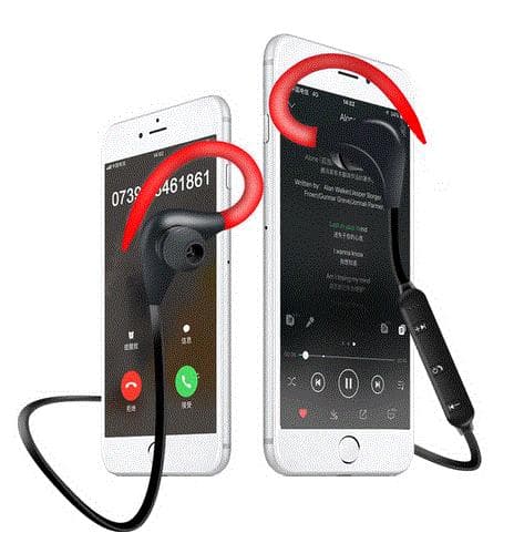 bluetooth hörlurar röd