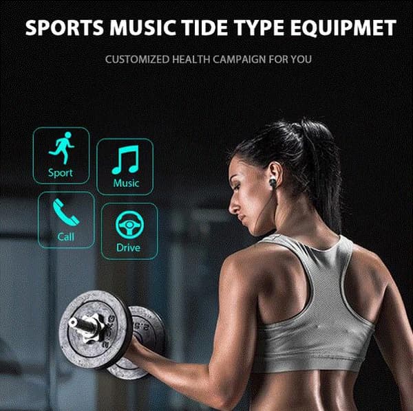 2 st bluetooth hörlurar svart och silver
