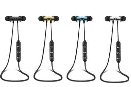 2 st bluetooth hörlurar svart och silver