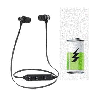 Magnetiska  Bluetooth Sporthörlurar svart