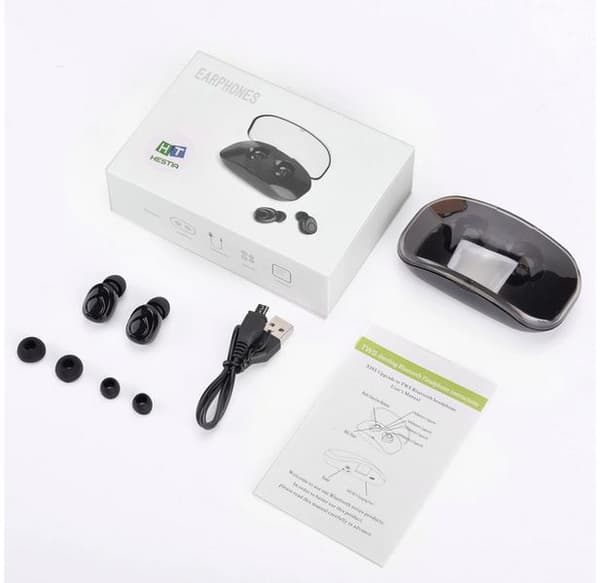 trådlösa XI8S TWS i hörlurar Bluetooth 5.0 svart
