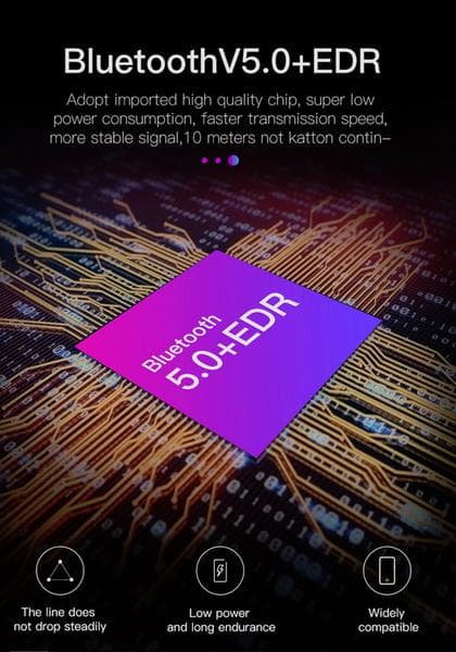 trådlösa XI8S TWS i hörlurar Bluetooth 5.0 svart