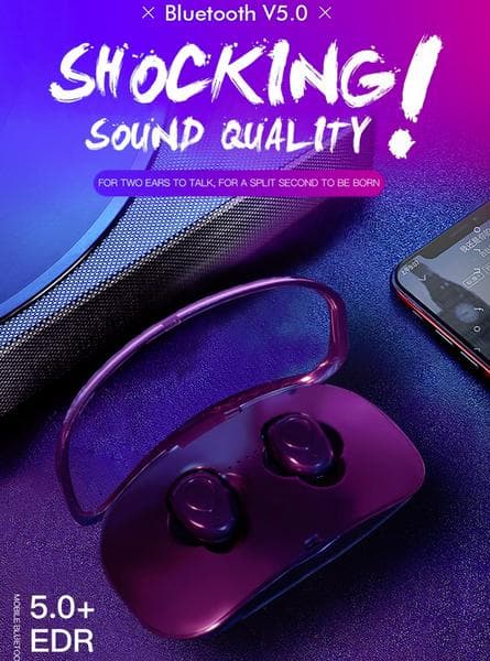 trådlösa XI8S TWS i hörlurar Bluetooth 5.0 svart