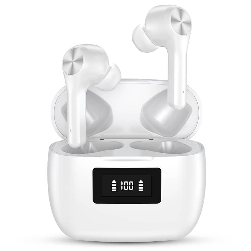 Trådløse In-ear høretelefoner TWS31 med LED display, hvid