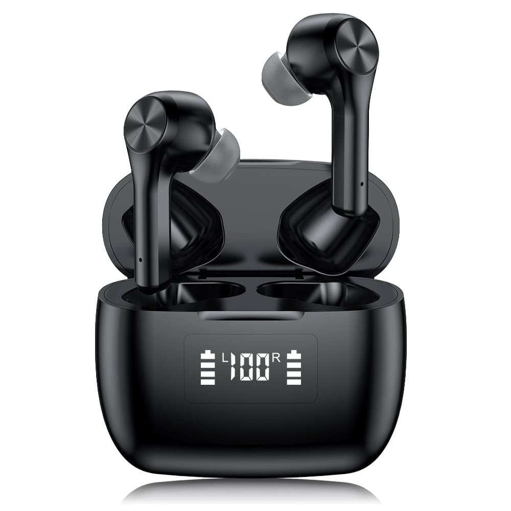 Trådløse In-ear høretelefoner TWS31 med LED display, sort