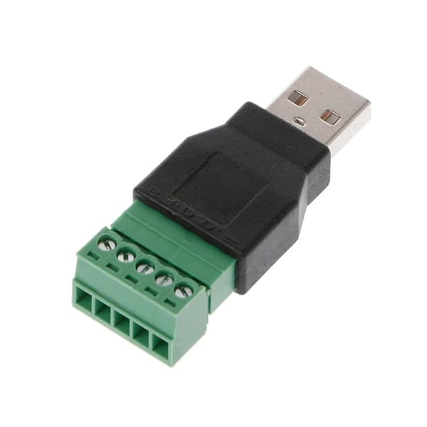 Adapterkontakt USB-A hane till skruvanslutning