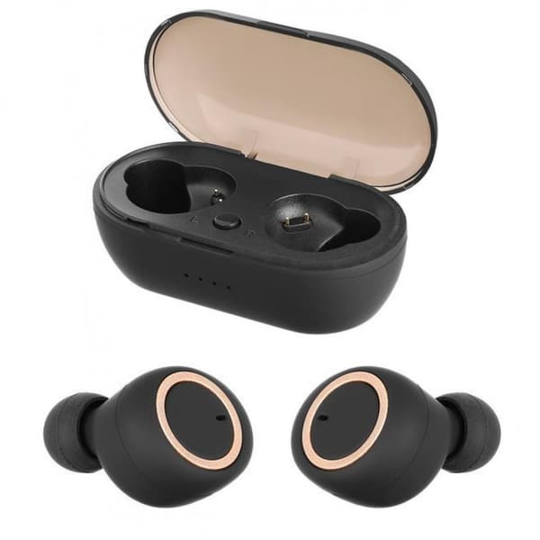 Bluetooth 5.0 Earbuds/Earphones/Headset (Svart)