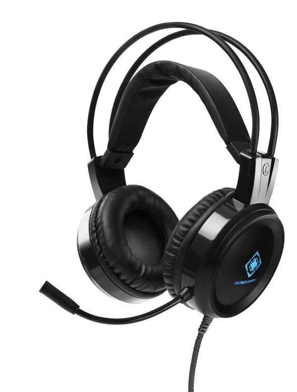 DH110 Stereo Gaming Headset, 50mm drivers, LED, black