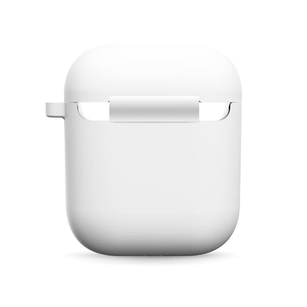 Silikonskal Med Karbinhake Apple AirPods Vit
