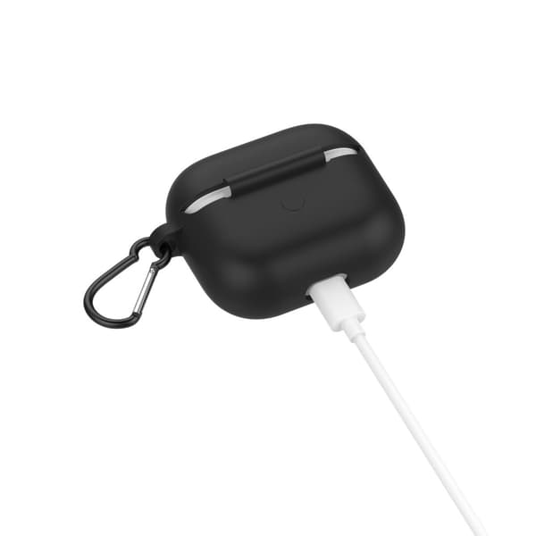 Silikonskal Med Karbinhake AirPods 3 Svart