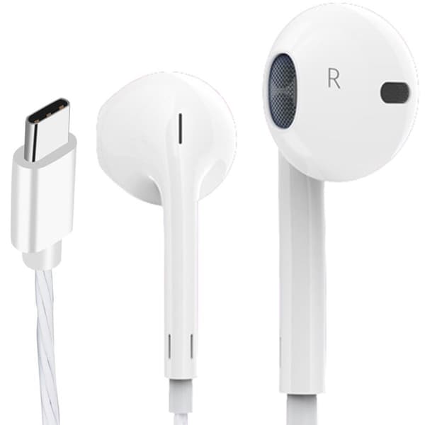 Effektfulla Slittåliga Type-C In-Ear Hörlurar Vit