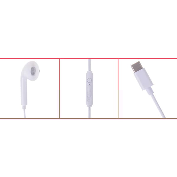 Kraftfulla Stilrena In-Ear Type-C Hörlurar Vit