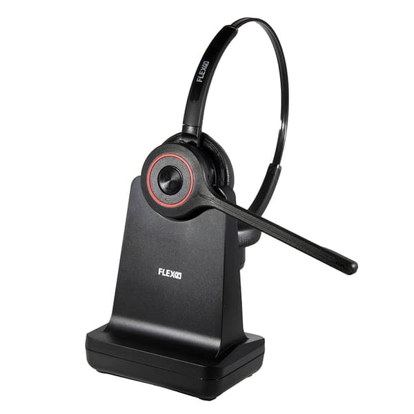 FLEX Stereo Headset redline R6 Bluetooth duo- Headset, Headset Kontor, Callcenter, Mobil