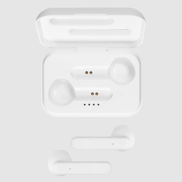 STREETZ True Wireless Stereo hörlurar med laddetui - Vit