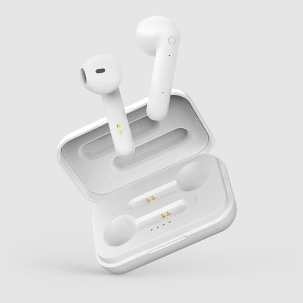 STREETZ True Wireless Stereo høretelefoner med ladeetui - Hvid
