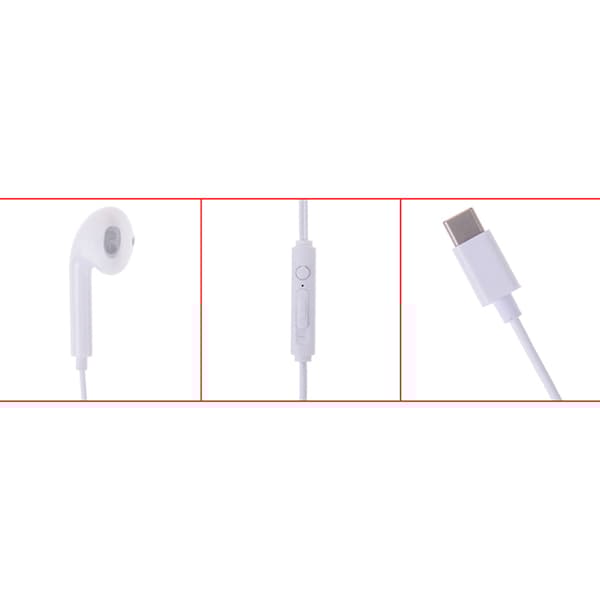 Stilrena In-Ear Type-C Hörlurar Vit Vit