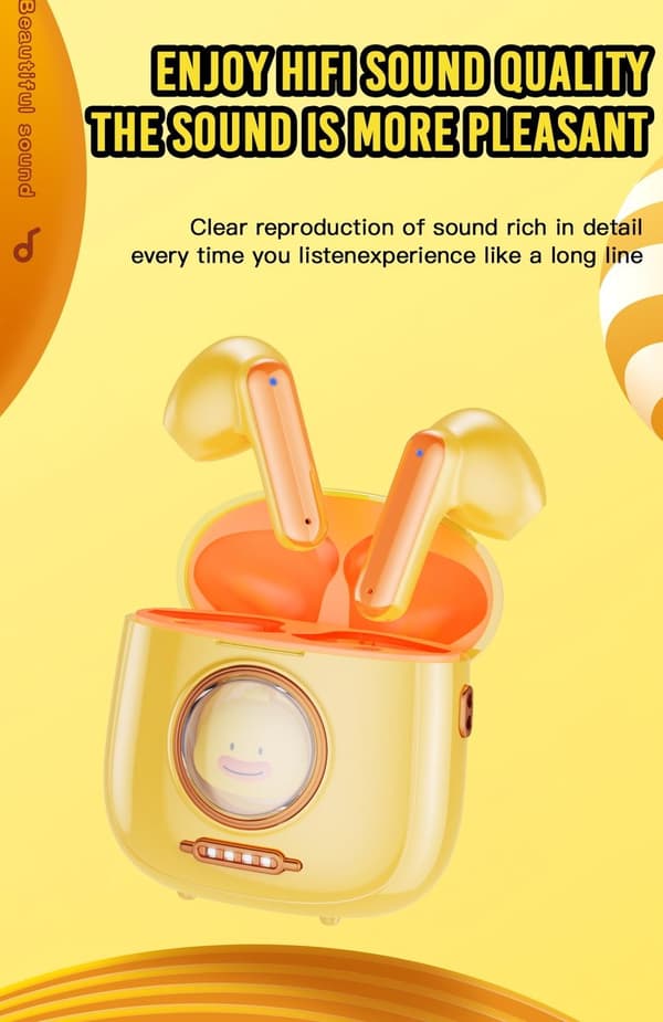 XO TWS Airpods BT 5.1 Stereo Hörlurar med laddbox - Vit