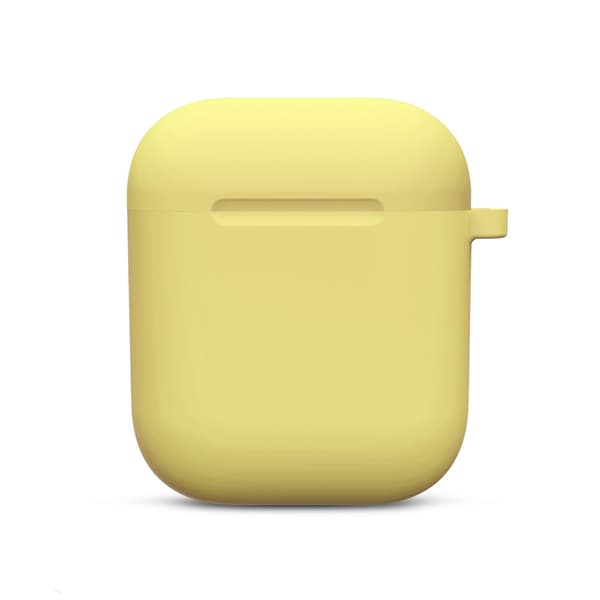 Silikonskal Med Karbinhake Apple AirPods Gul