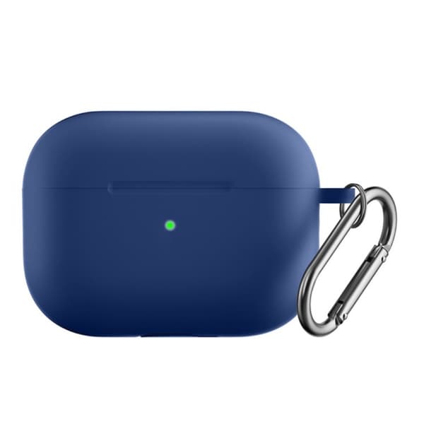 Silikonskal Med Karbinhake Apple AirPods Pro 2 Mörkblå